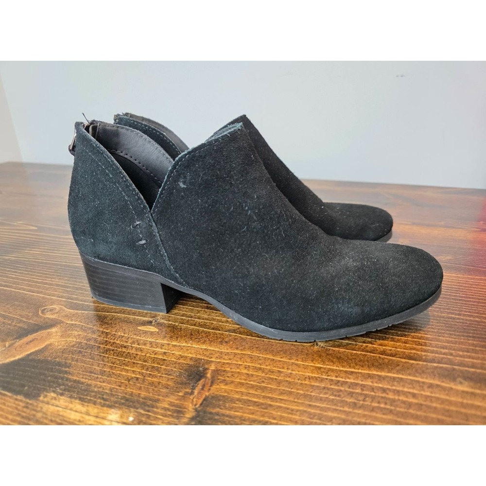 Kenneth Cole Reaction Women's Boots Size 7.5 M Black Suede Zip Classic Shoes